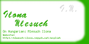 ilona mlesuch business card